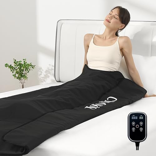 Infrared Sauna Blanket, Portable Infrared Sauna for Home Relaxation with 76℉ ~ 176℉ Temp Range, 5~60 Minutes Adjustable Timer Settings, Black, S-102
