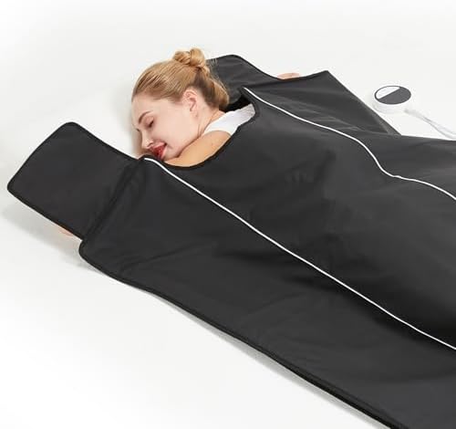 JOBYNA Sauna Blanket for Home, 75'' x 31'' Sauna Blanket with 20-60 Minutes Timer, 86℉-158℉ Temp Adjustable, 280W Auto Shut Off Sauna Bag for Home Relaxation, Wellness & Recovery
