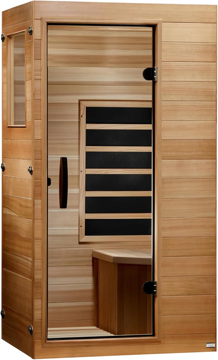 DYNAMIC SAUNAS Elite 1-Person Infrared Sauna with Red Light Therapy